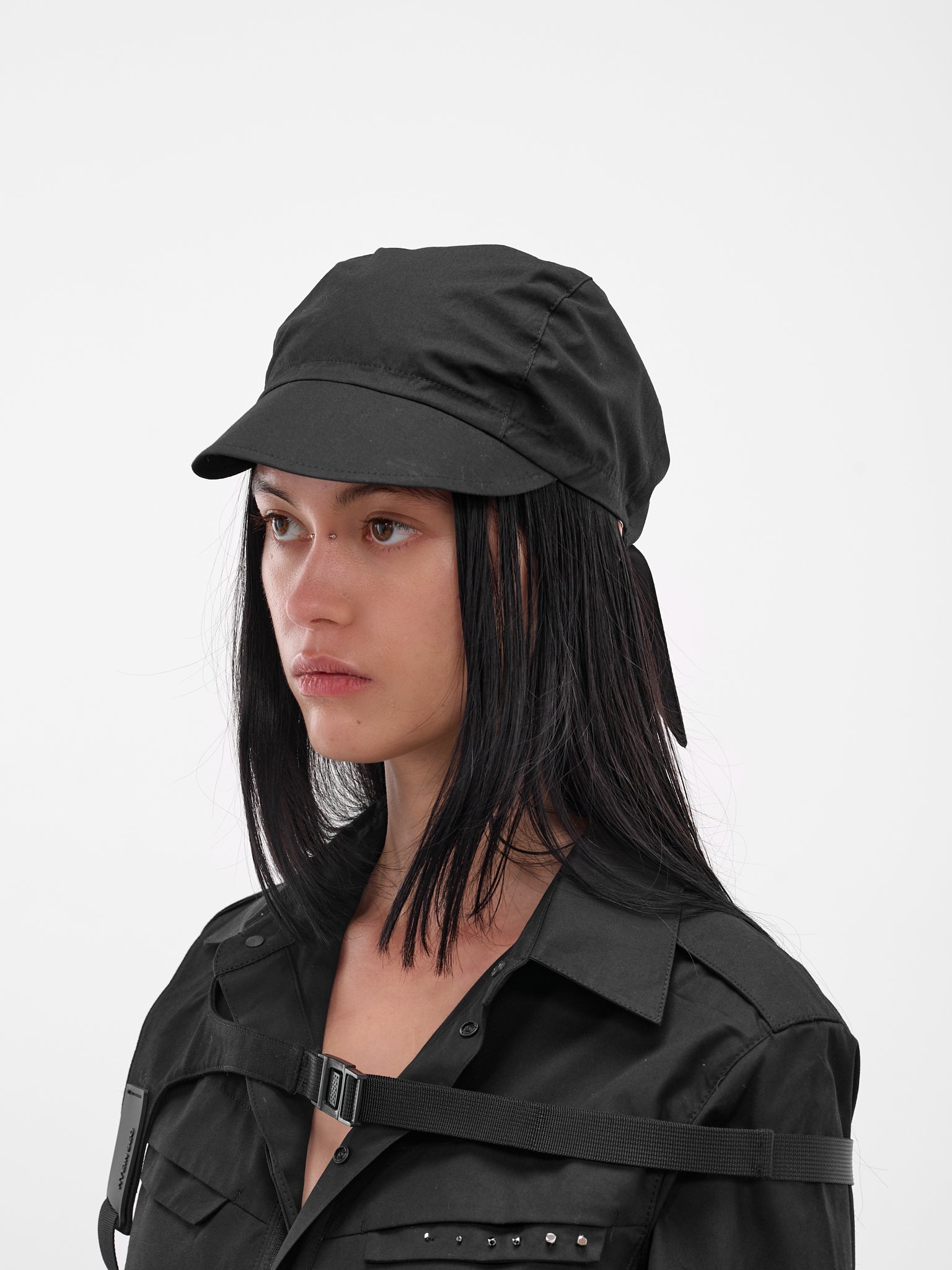 Black Technical Cotton Knot Cap (FW25-AC2K-BLACK)