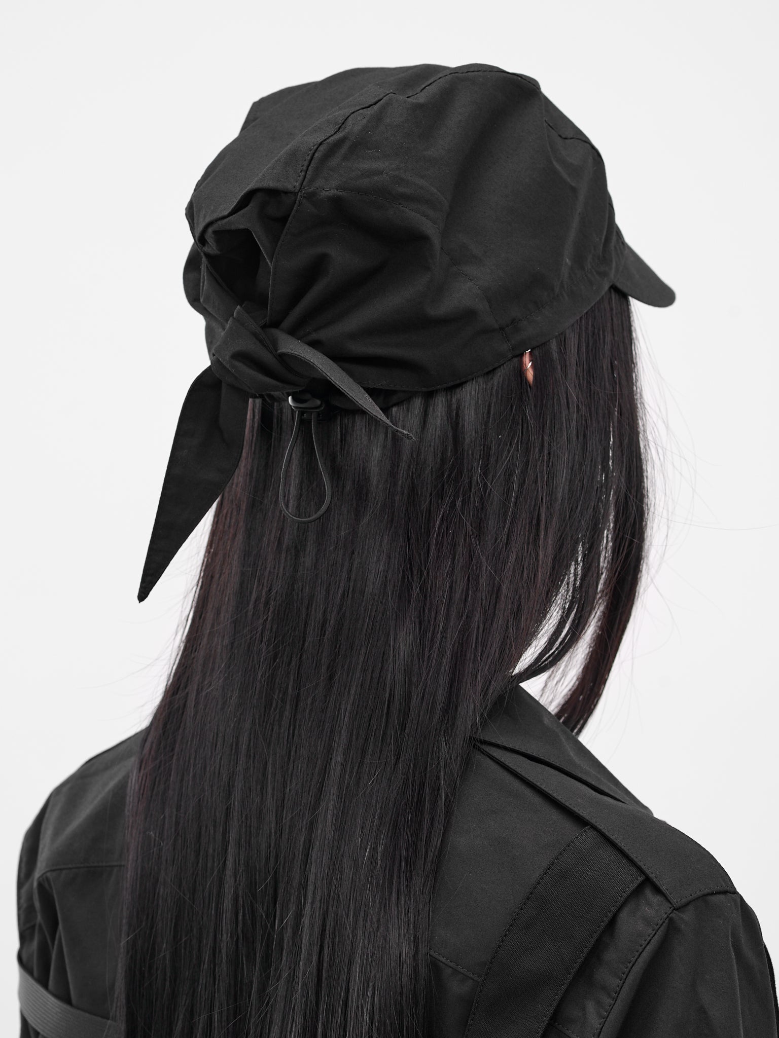 Black Technical Cotton Knot Cap (FW25-AC2K-BLACK)