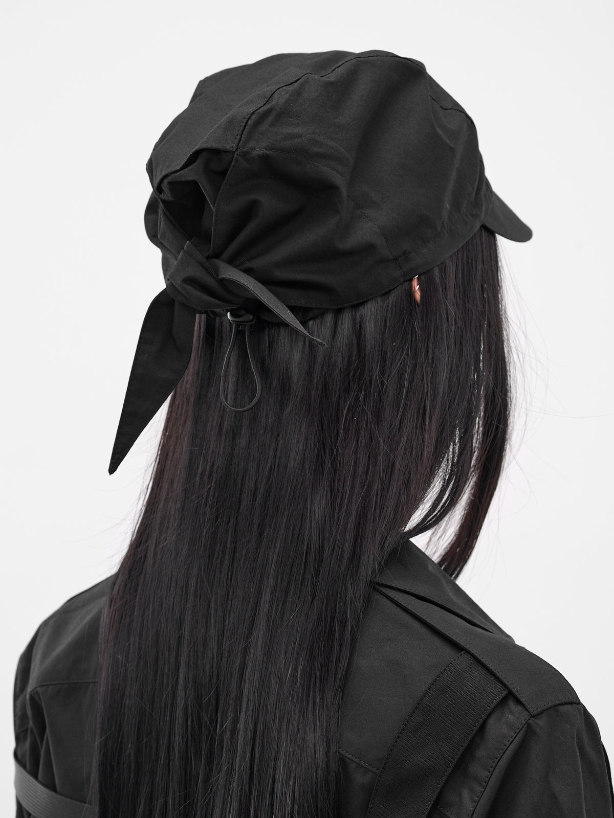 Black Technical Cotton Knot Cap (FW25-AC2K-BLACK)