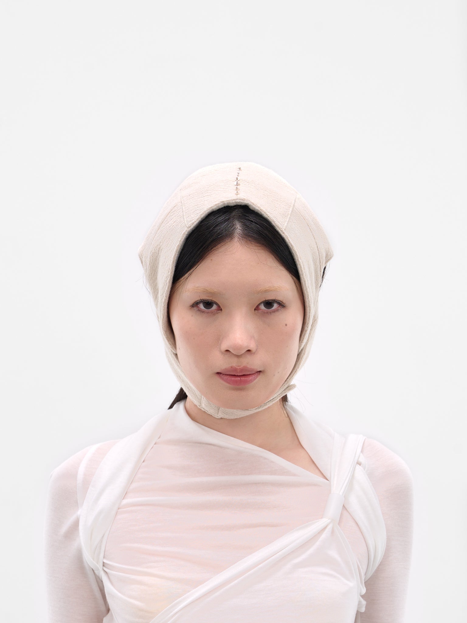 Beige Beaded Aviator Hat (FW25-AC4BG-BEIGE)