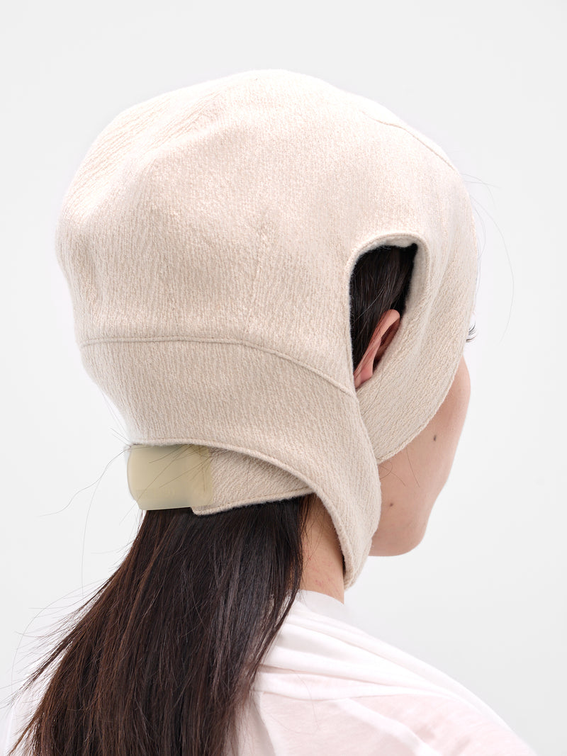 Beige Beaded Aviator Hat (FW25-AC4BG-BEIGE)