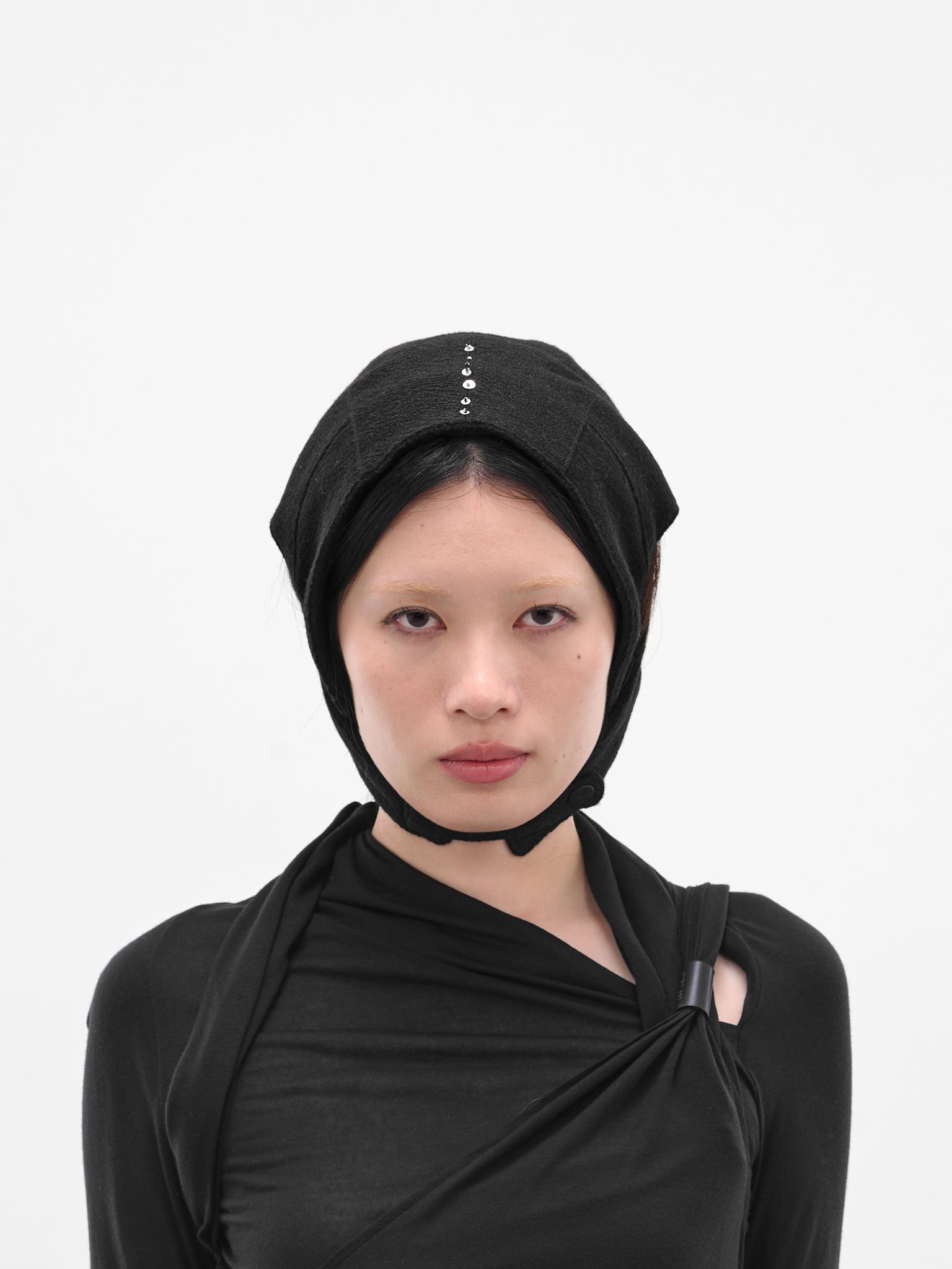 Black Beaded Aviator Hat (FW25-AC4K-BLACK)