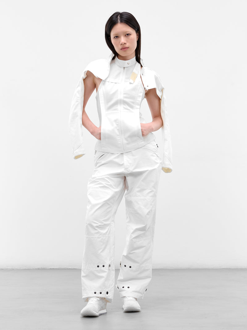 White Biker Pants & Bag (FW25-PT4W-WHITE)