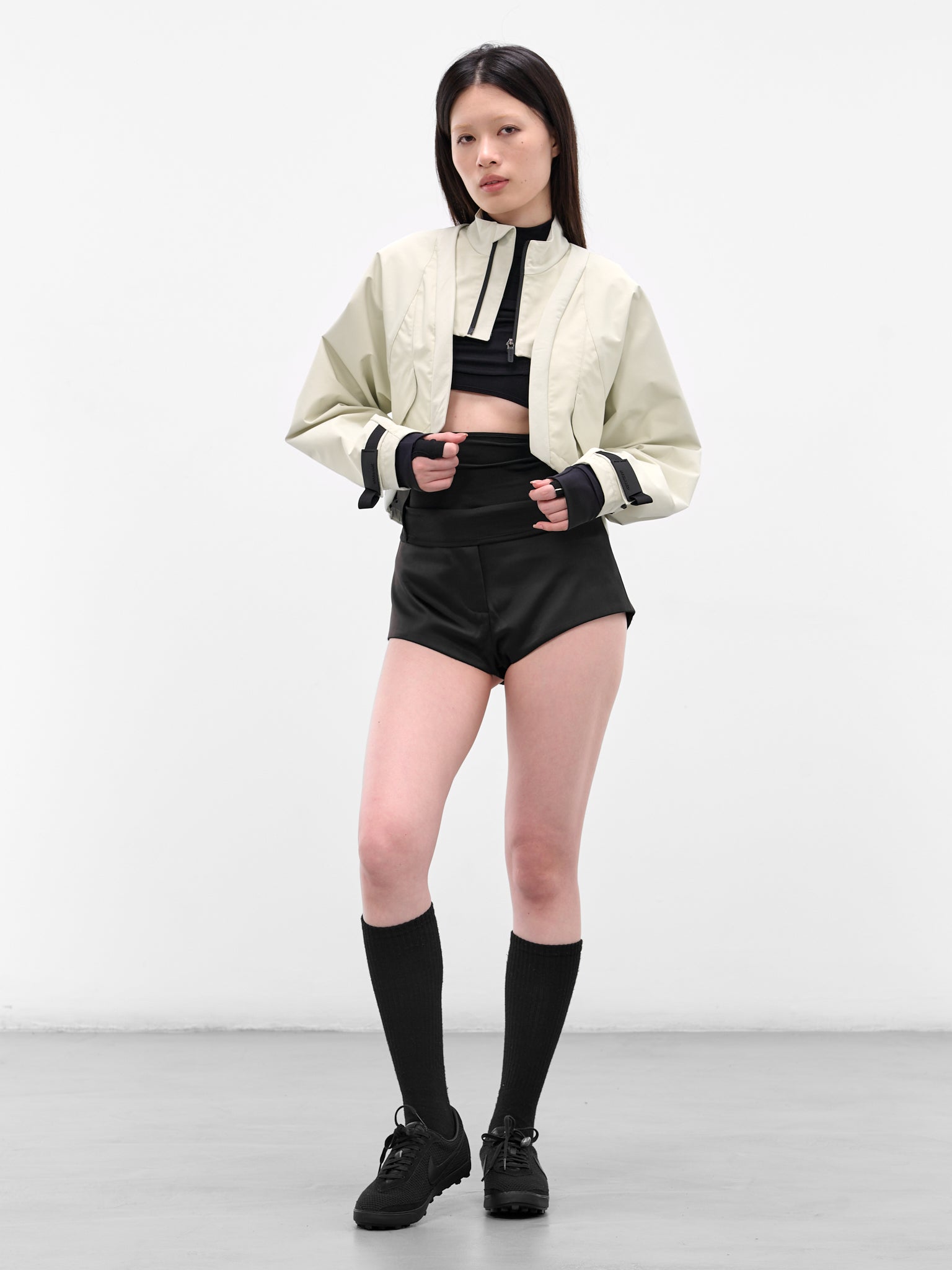 Green Double Layer Bolero Jacket (FW25-JK5PG-PALE-GREEN)