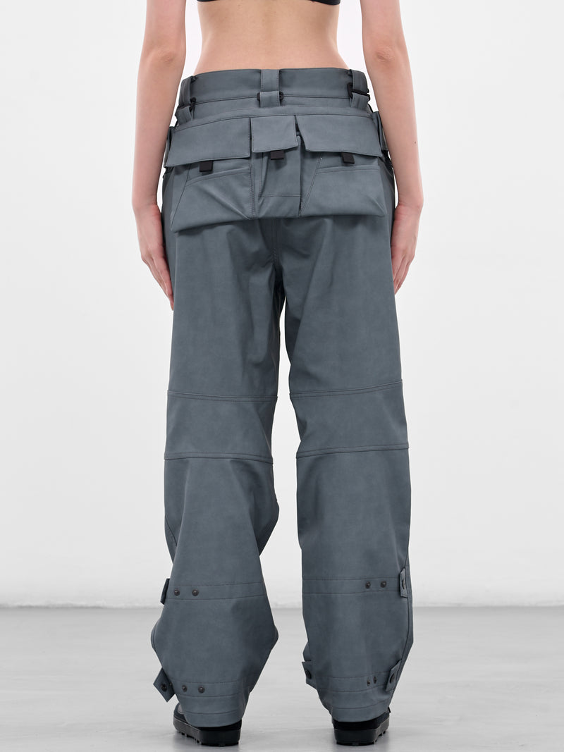 Gray Biker Pants & Bag (FW25-PT4SG-SLATE-GREY)