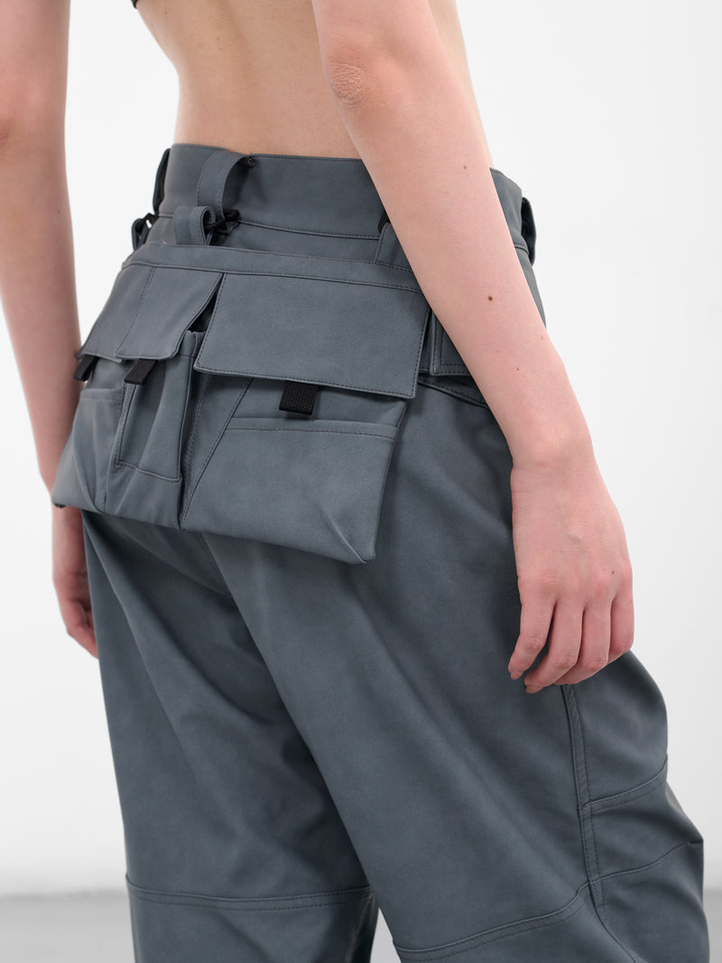 Gray Biker Pants & Bag (FW25-PT4SG-SLATE-GREY)