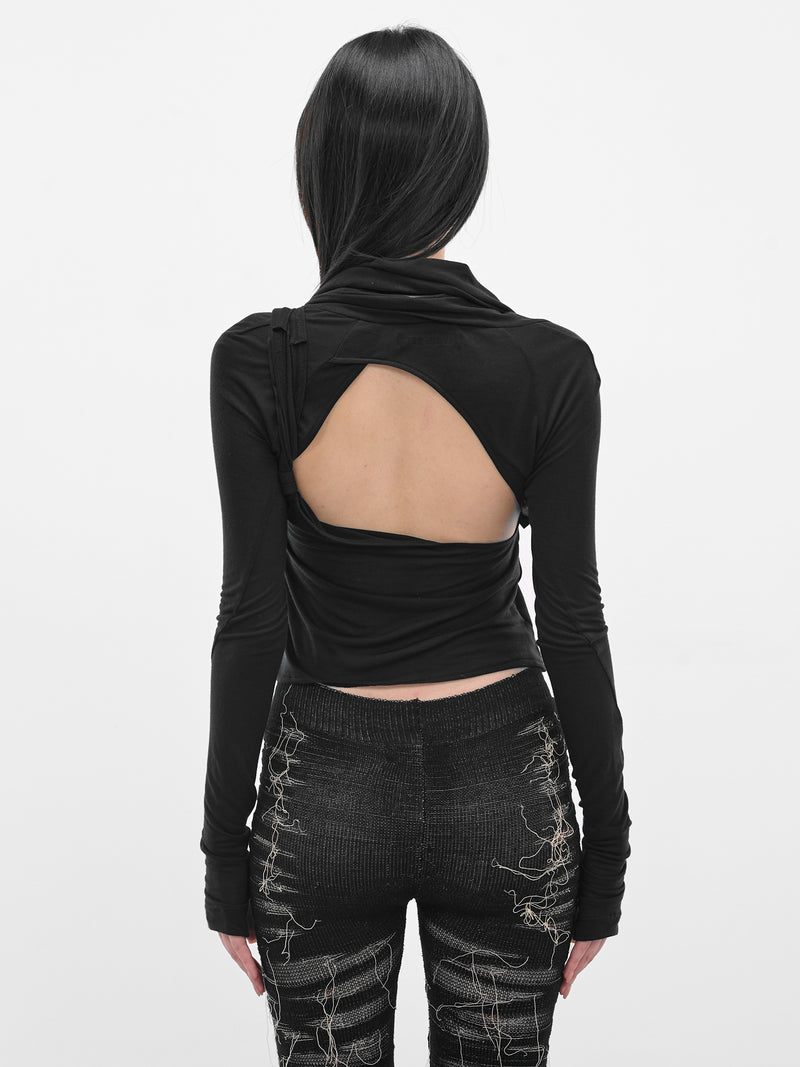 Black Tied Draping Long Sleeve (FW25-TS2K-BLACK)