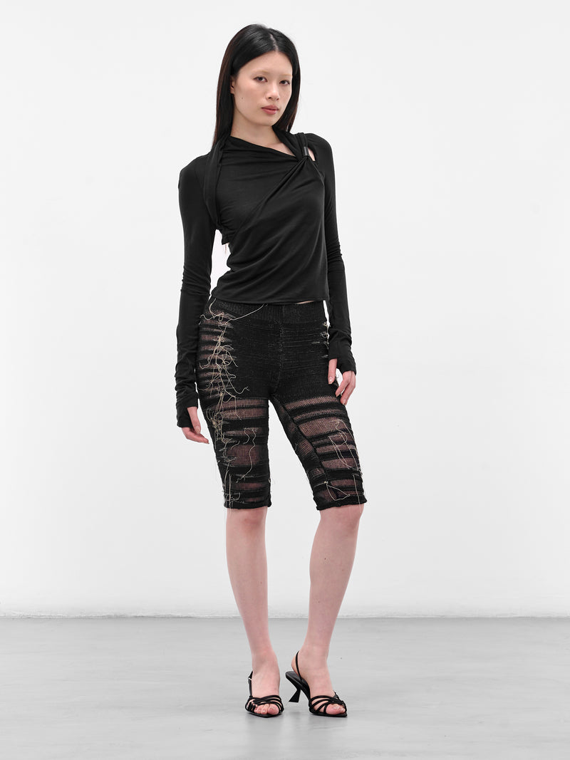 Black Tied Draping Long Sleeve (FW25-TS2K-BLACK)