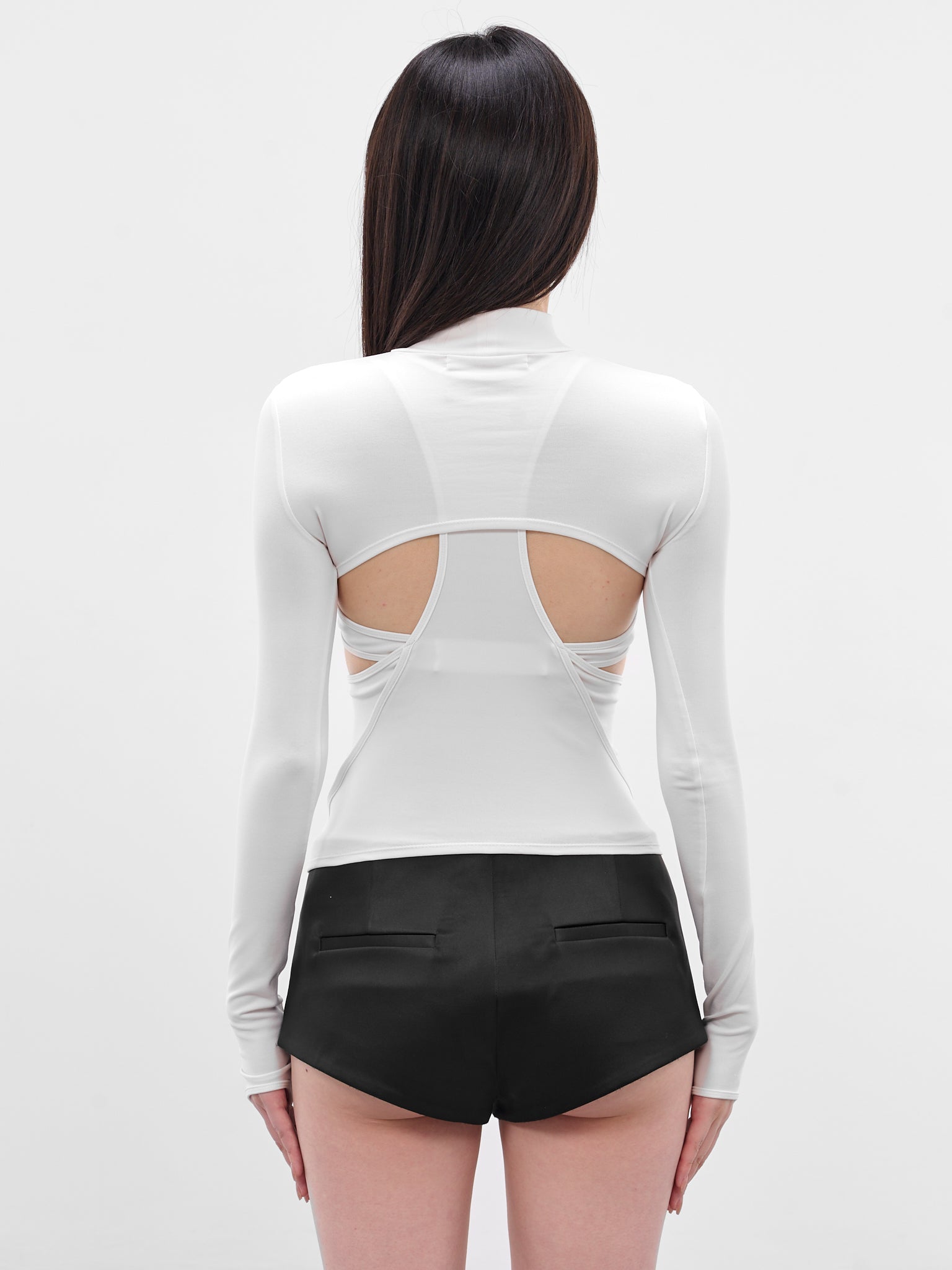 White Double Layer Crop Top (FW25-TS3W-WHITE)
