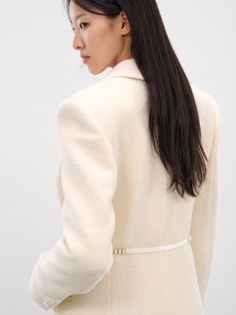 Ivory Tailored Wool Coat (FW2547-IVORY)