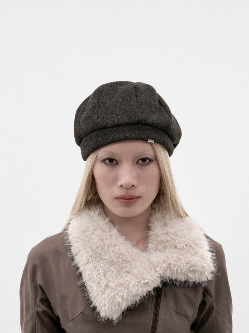 Khaki Wool Beret (FW26-AC1KH-KHAKI)