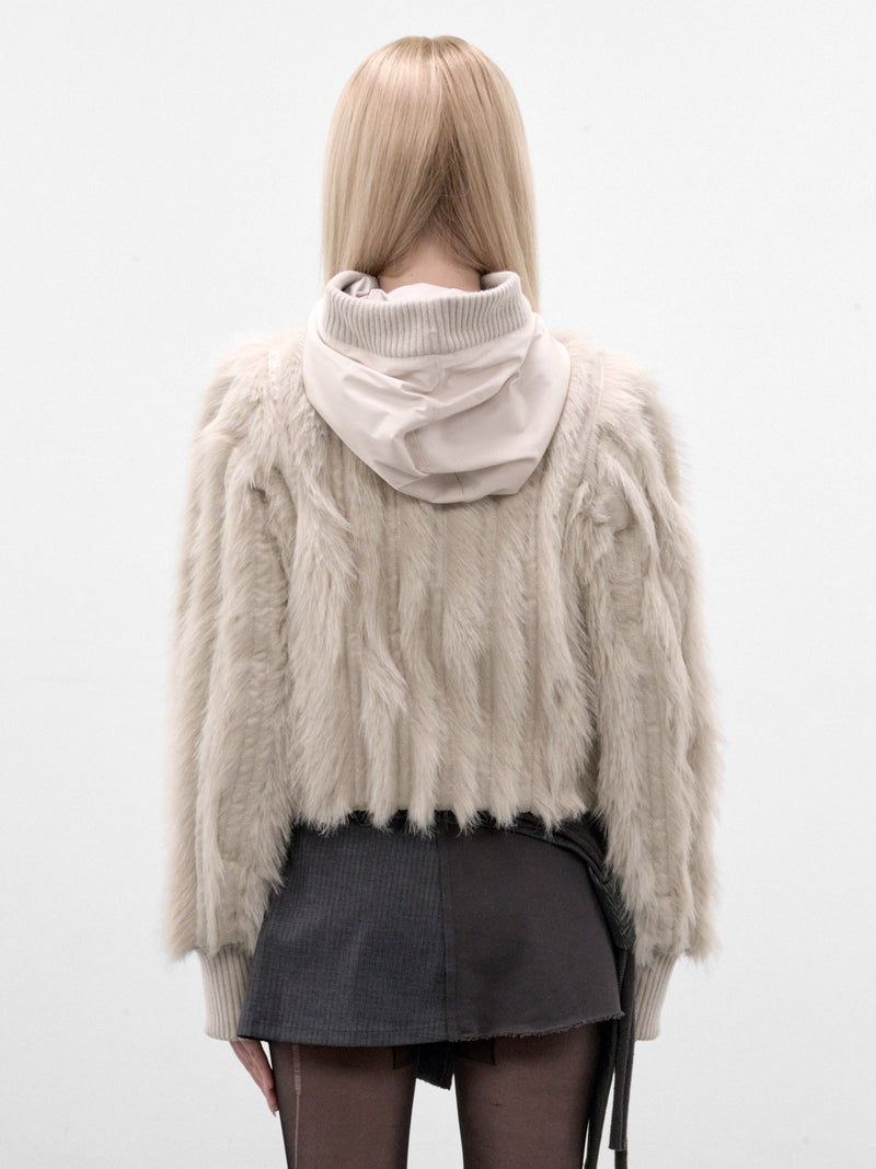 Gray Reversible Faux Fur Jacket (FW26-JK2FG-FRENCH-GREY)
