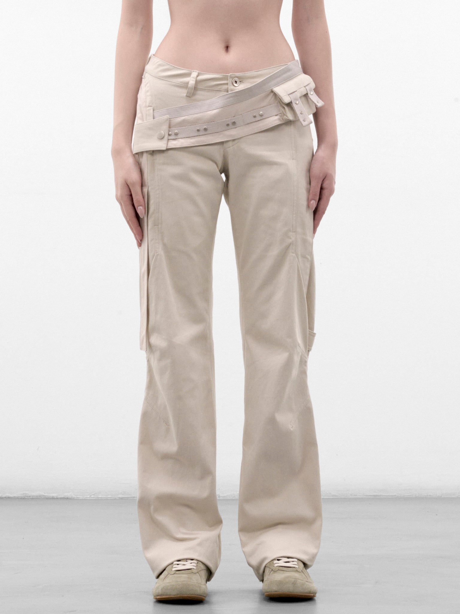 Ivory Cotton Wrap Waist Trousers (FW26-PT5IV-IVORY)