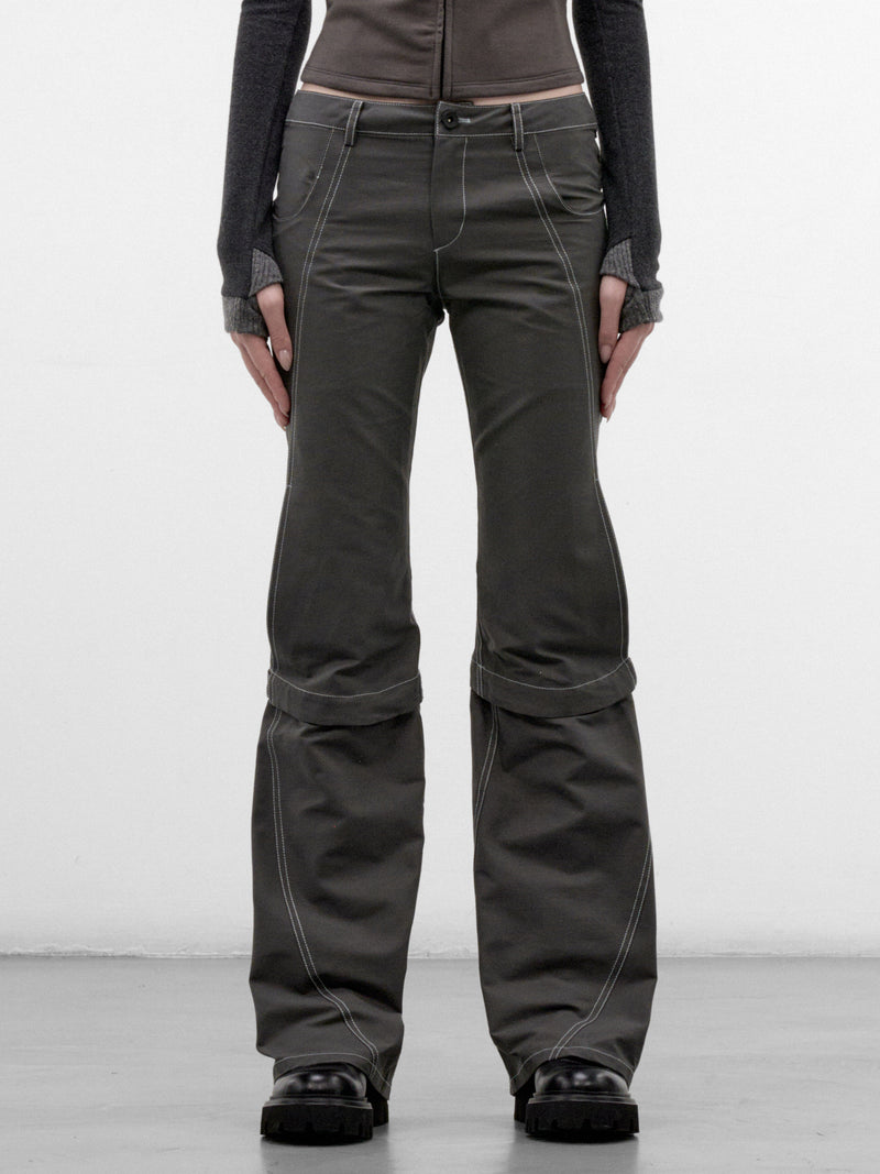 Charcoal Cotton-Nylon Convertible Pants (FW26-PT6CH-CHARCOAL)