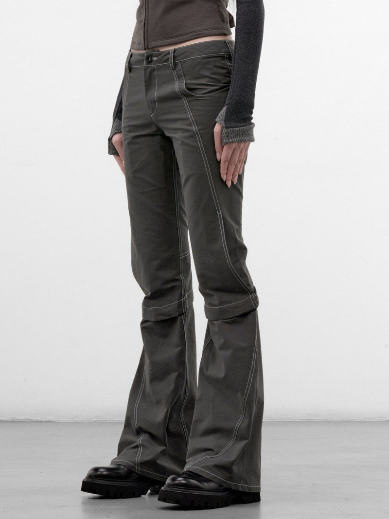 Charcoal Cotton-Nylon Convertible Pants (FW26-PT6CH-CHARCOAL)