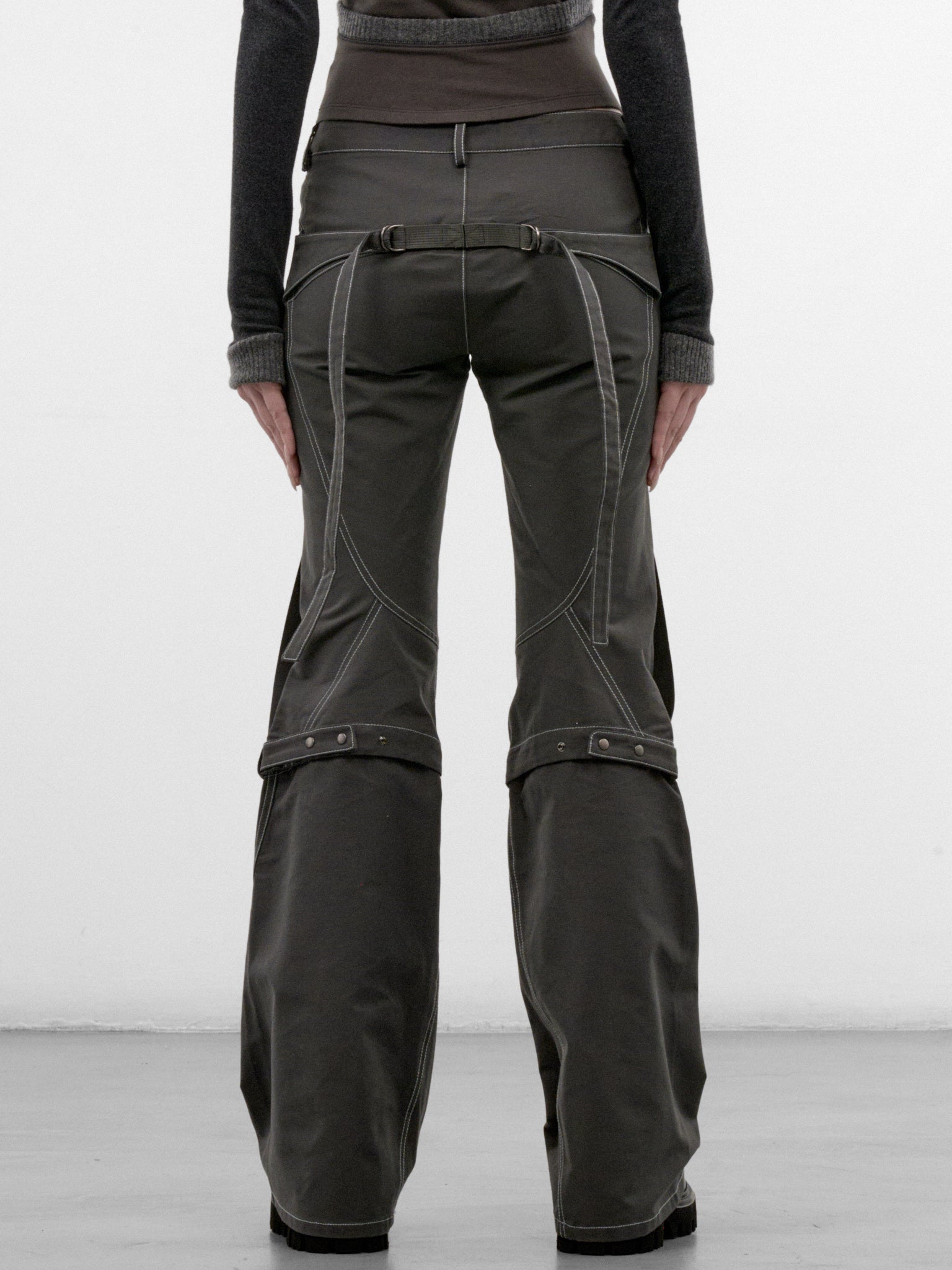Charcoal Cotton-Nylon Convertible Pants (FW26-PT6CH-CHARCOAL)