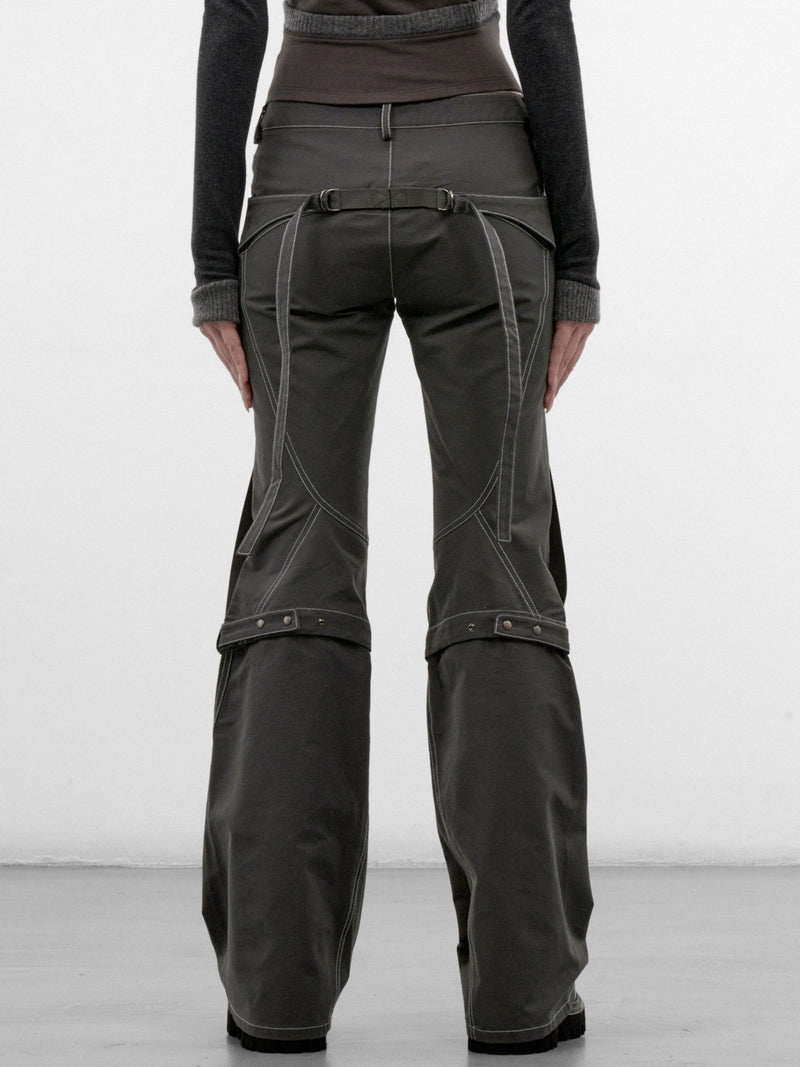 Charcoal Cotton-Nylon Convertible Pants (FW26-PT6CH-CHARCOAL)