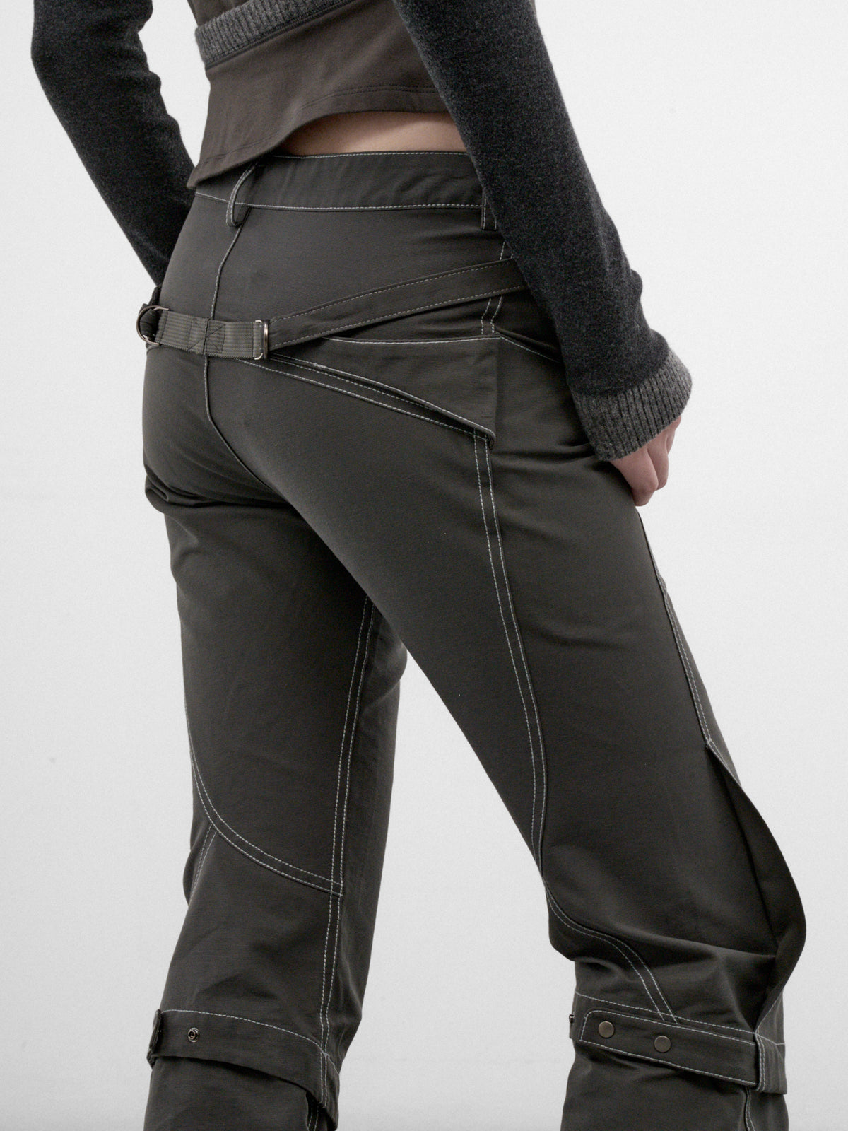 Charcoal Cotton-Nylon Convertible Pants (FW26-PT6CH-CHARCOAL)