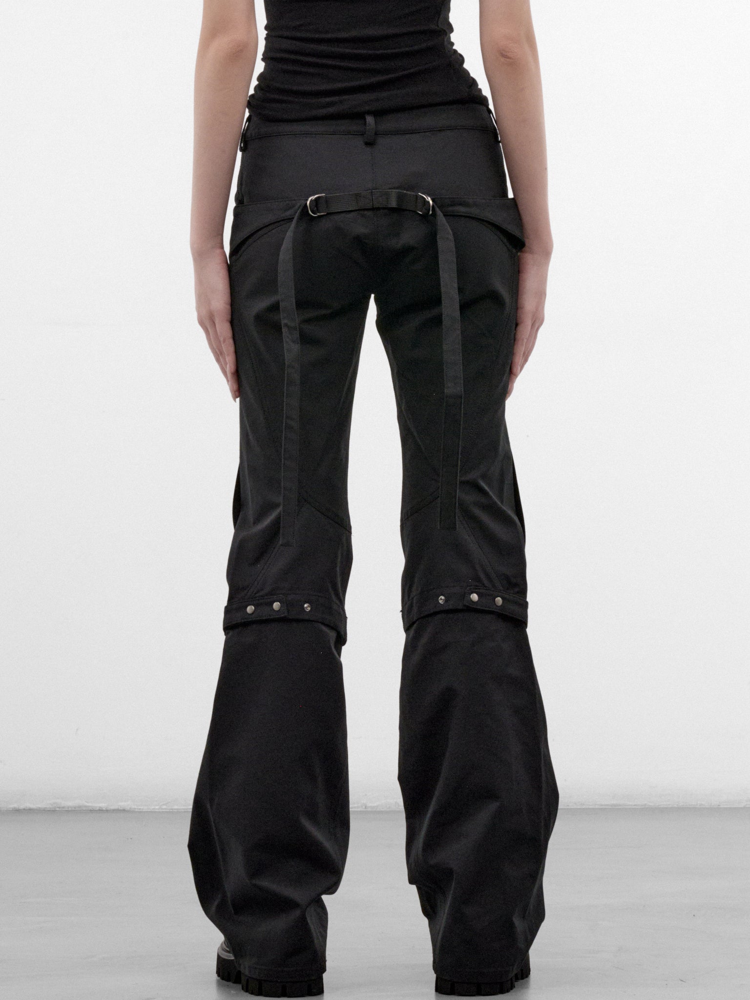 Black Cotton-Nylon Convertible Pants (FW26-PT6K-BLACK)