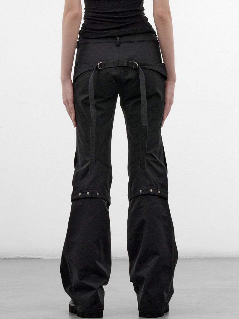 Black Cotton-Nylon Convertible Pants (FW26-PT6K-BLACK)