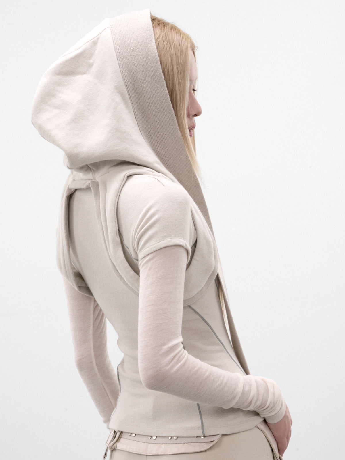 French Gray Layered Hooded Tee (FW26-TS2FG-FRENCH-GREY)