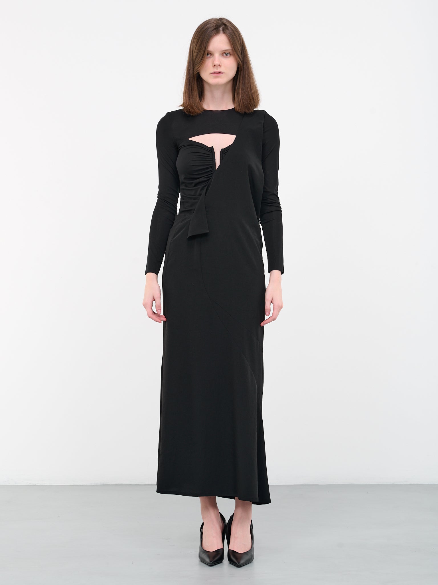 Dechine Shoulder Strap Dress (FZ-S63-500-1-BLACK)
