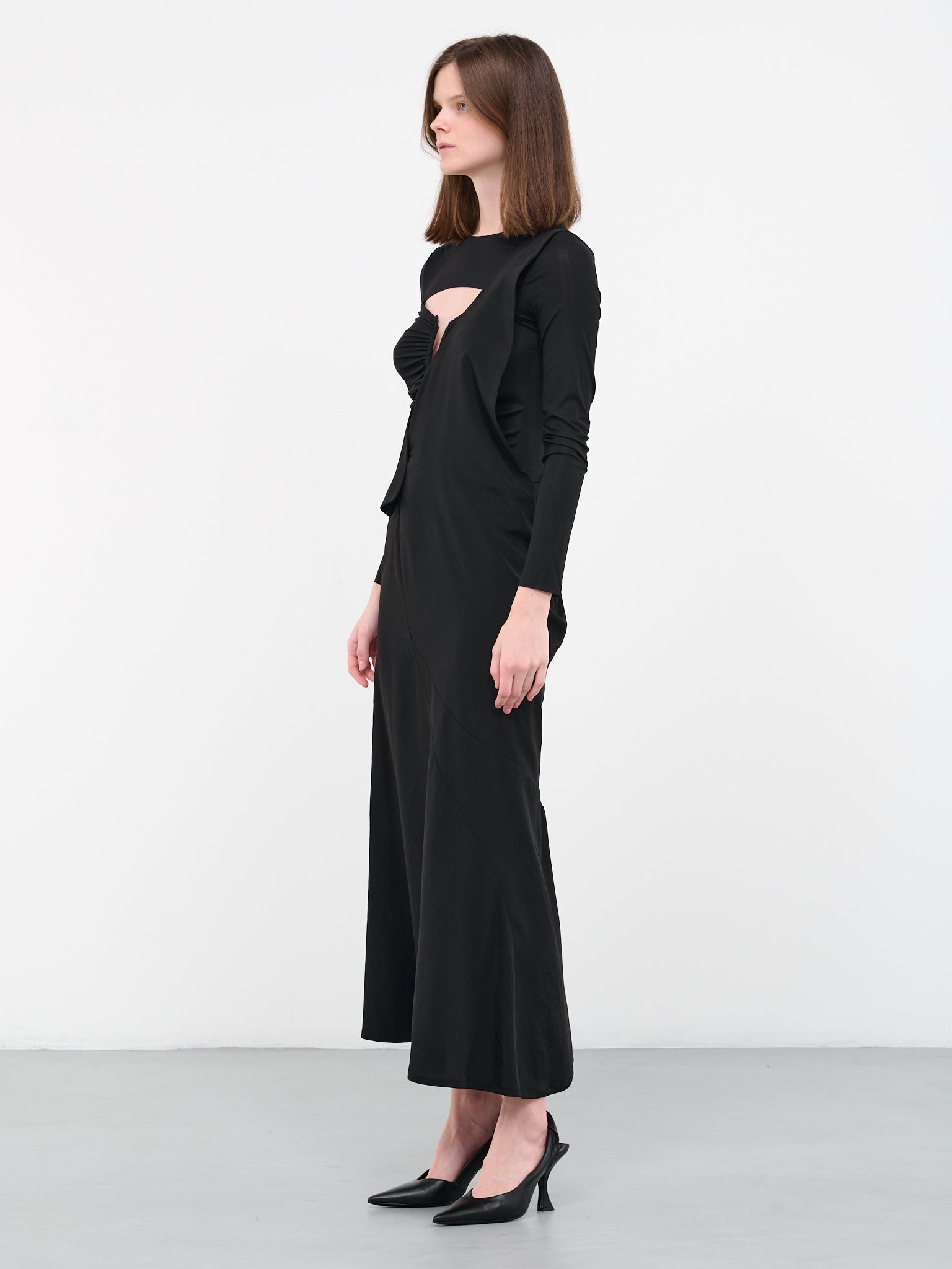 Dechine Shoulder Strap Dress (FZ-S63-500-1-BLACK)