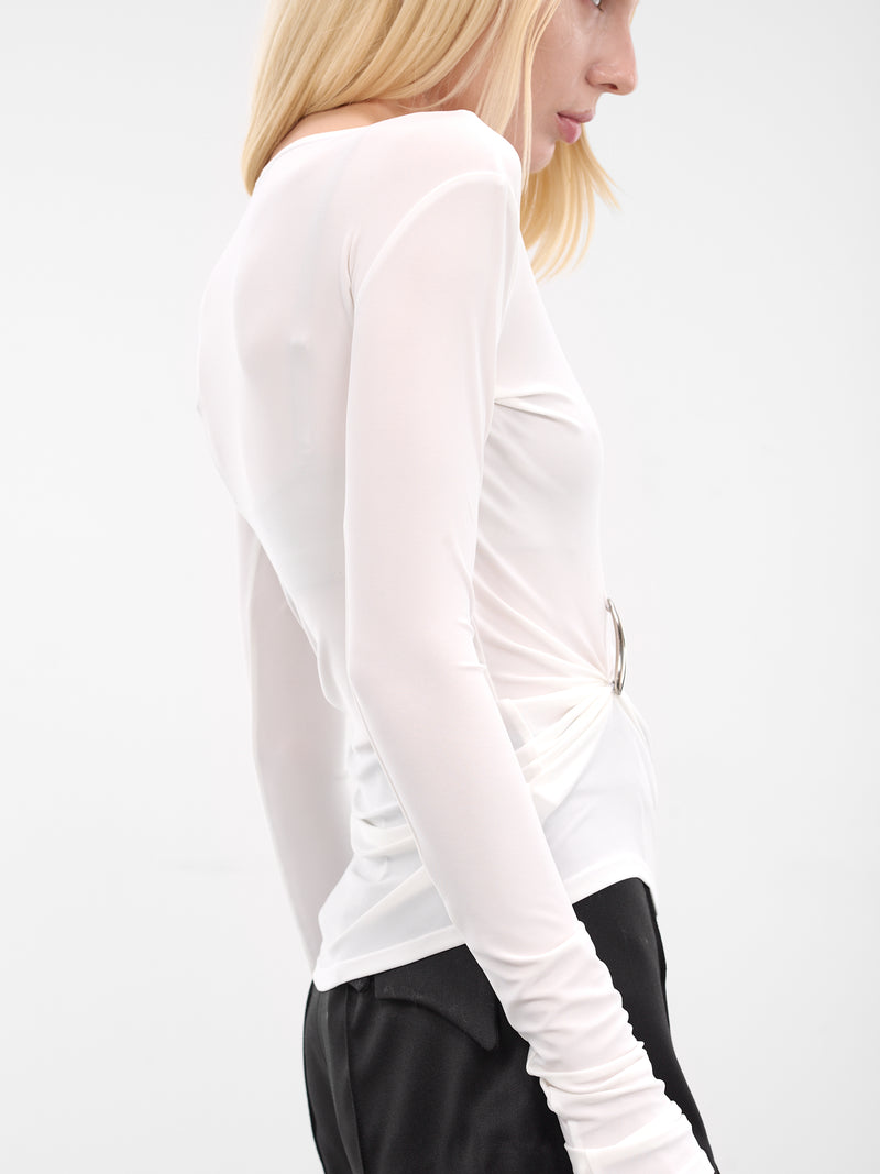 White Claw Draped Long Sleeve (G1202-WHITE)