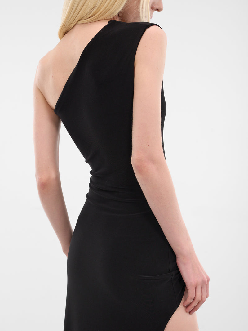 Black Claw Off-Shoulder Maxi Dress (G5203-BLACK)