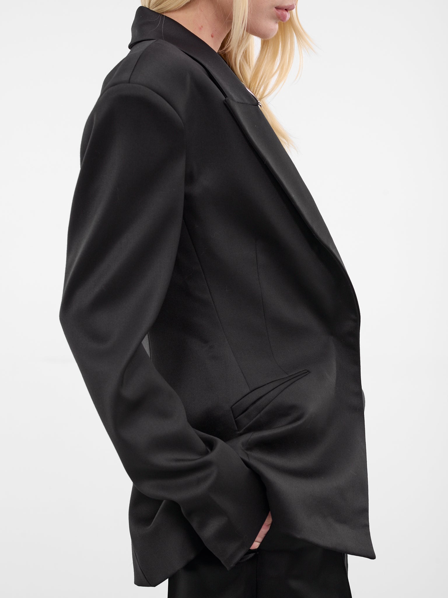 Black Wool Fangs Blazer (G6103-BLACK)