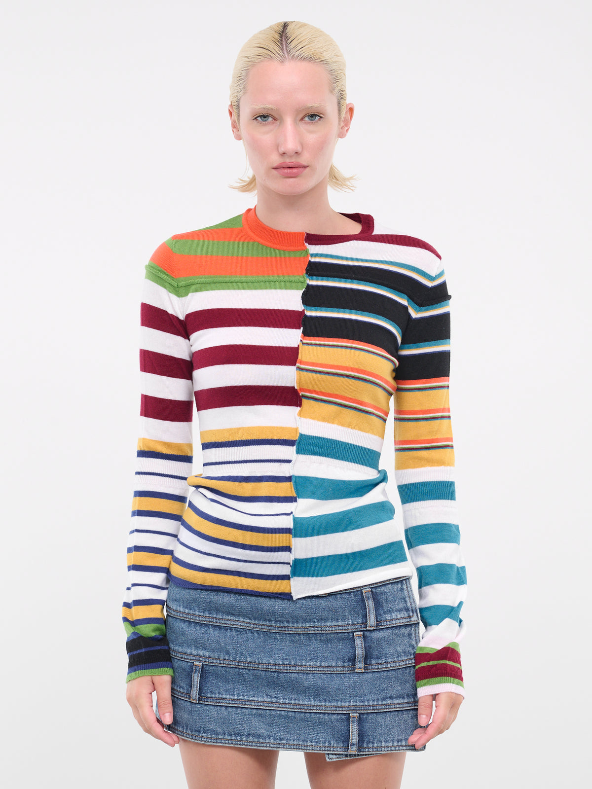 Patchwork Stripes Sweater (GCMD0473Q0-UFW614-00X99-MULTI)