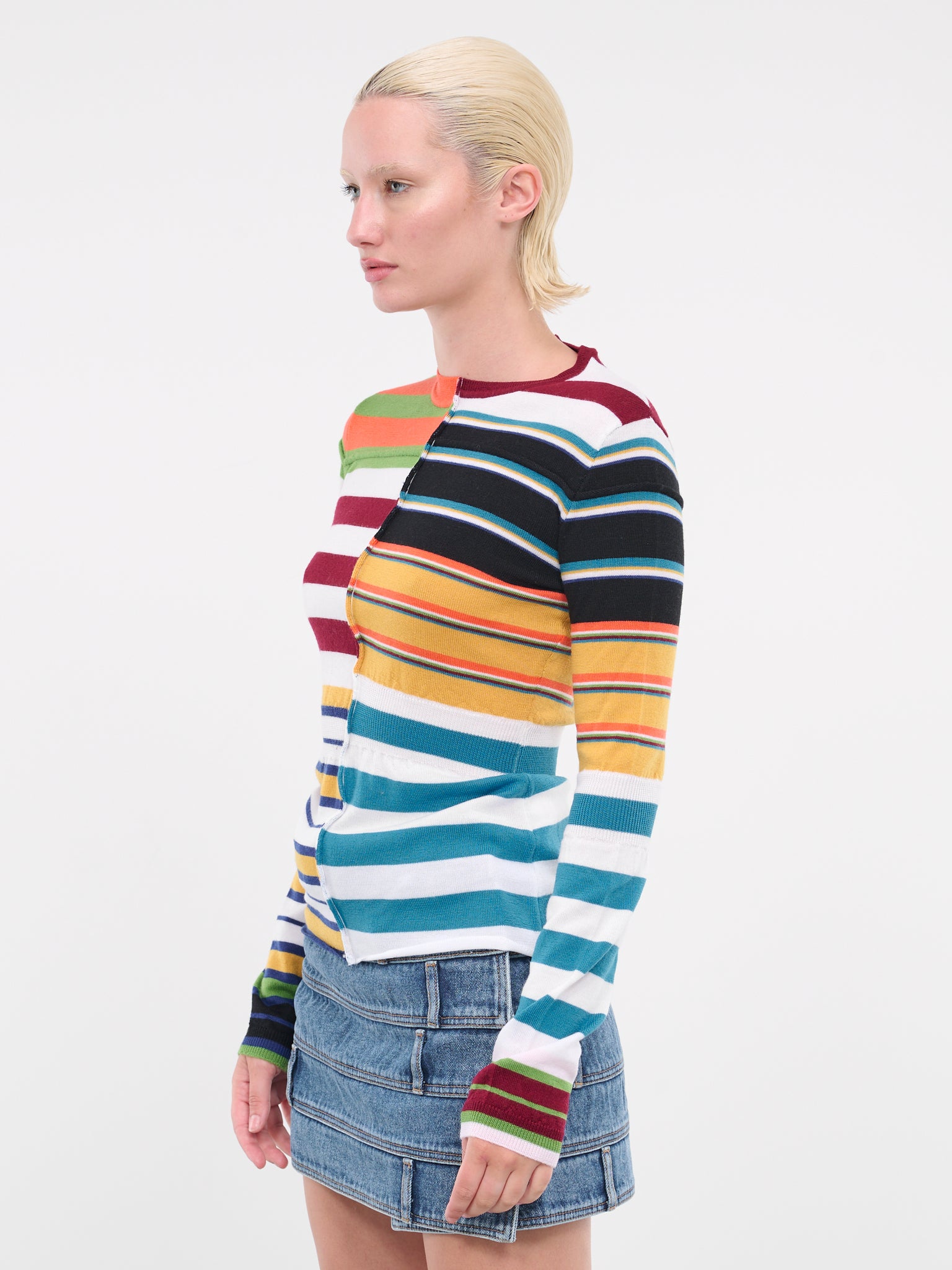 Patchwork Stripes Sweater (GCMD0473Q0-UFW614-00X99-MULTI)