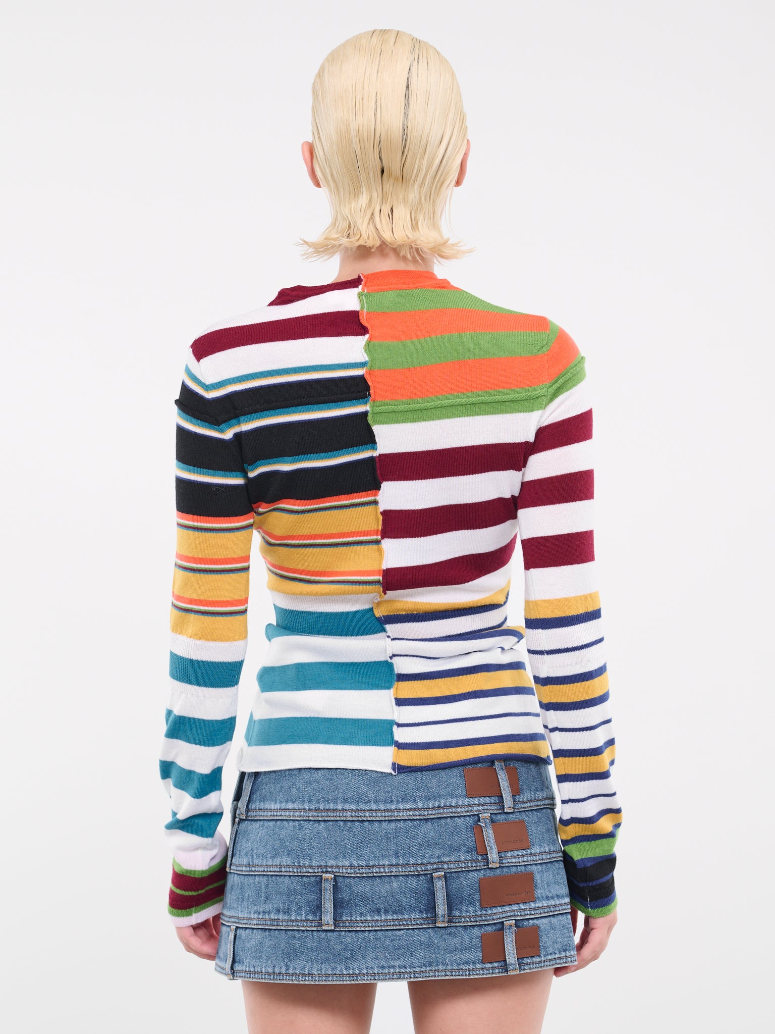 Patchwork Stripes Sweater (GCMD0473Q0-UFW614-00X99-MULTI)