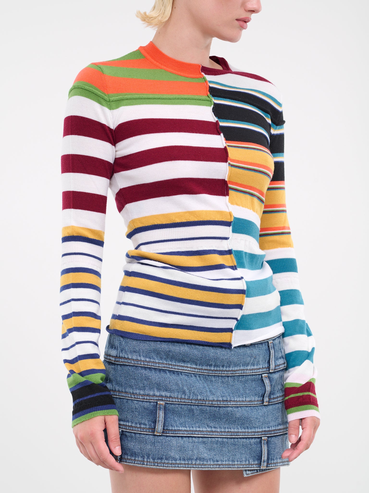 Patchwork Stripes Sweater (GCMD0473Q0-UFW614-00X99-MULTI)