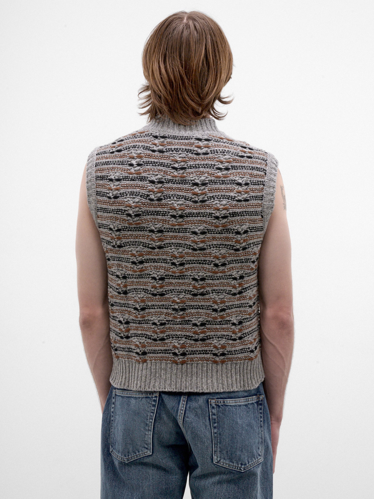 Gray Knit Vest (GCMG0513Q0-UFH102-GREY)