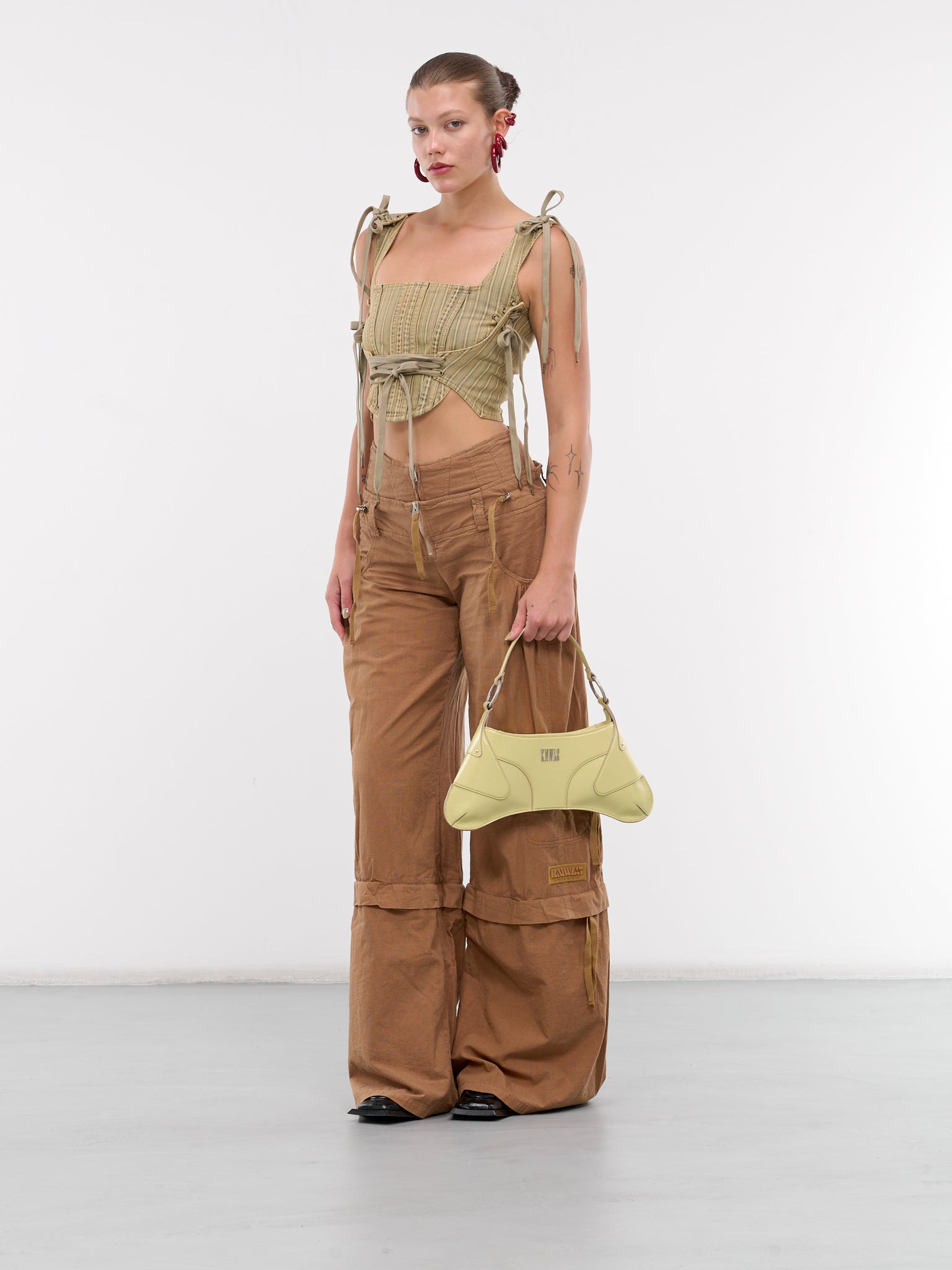 KNWLS GFRC Denim Corset - Tan Stripe KNWLS GFRC Denim Corset - Tan Stripe