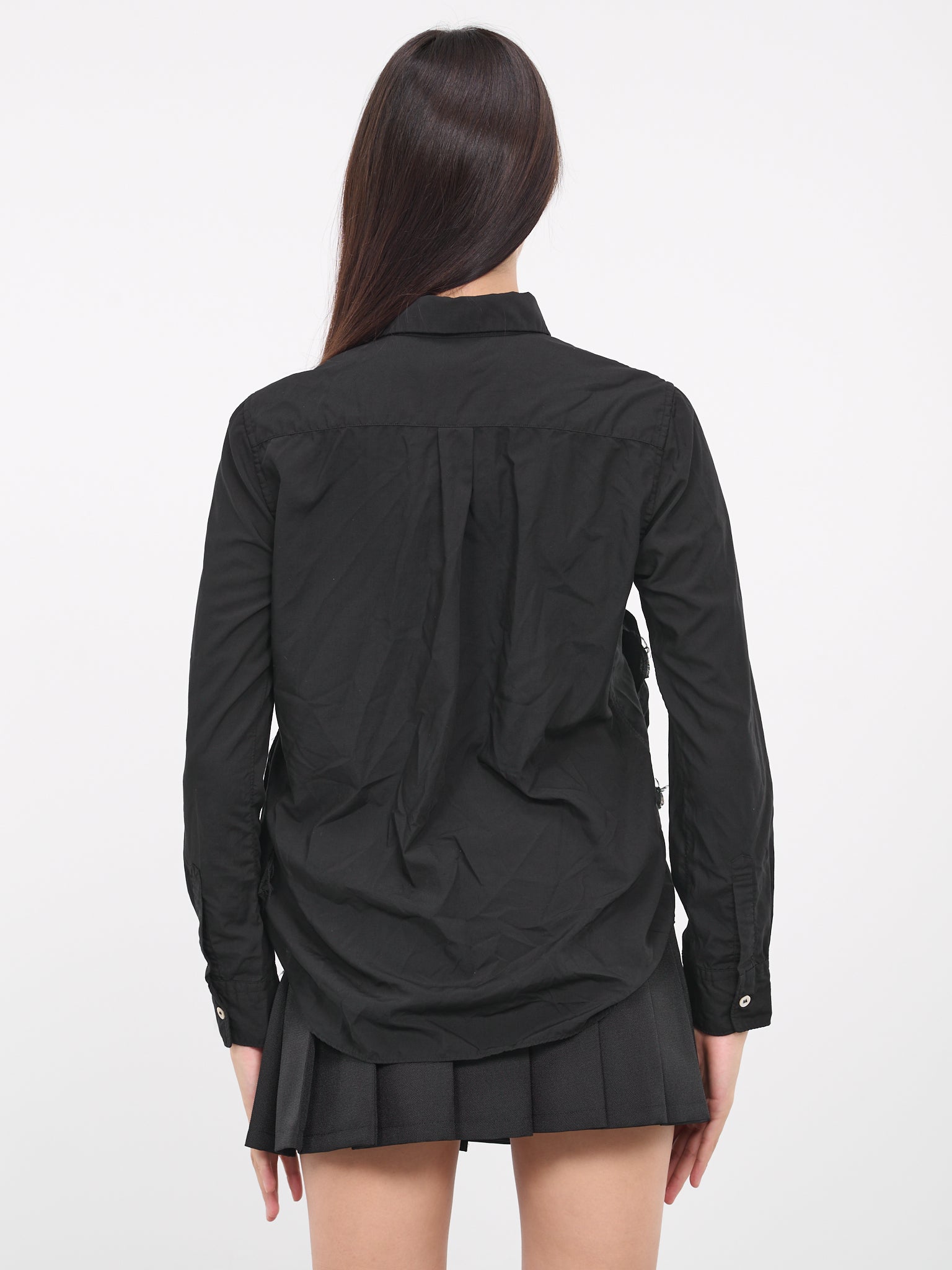 Ruffle Appliqué Shirt (GL-B013-051-BLACK)