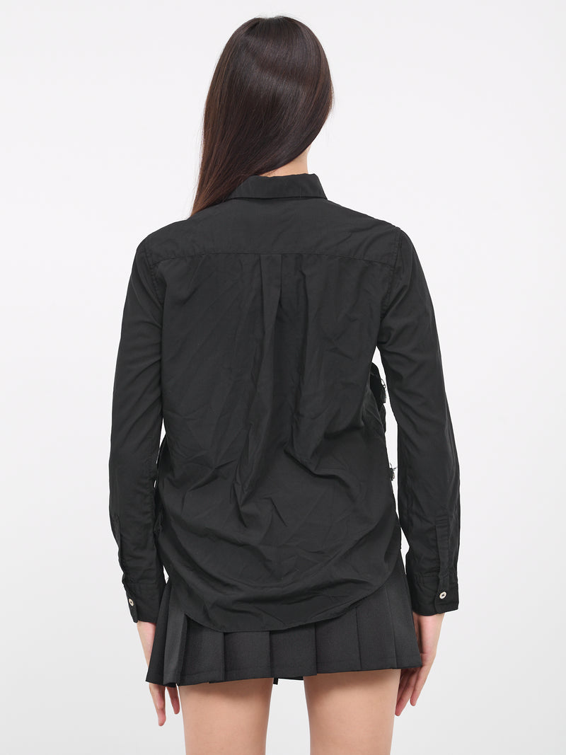 Ruffle Appliqué Shirt (GL-B013-051-BLACK)