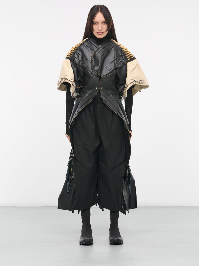 Cropped Elasticated Trousers (GL-P010-051-BLACK)