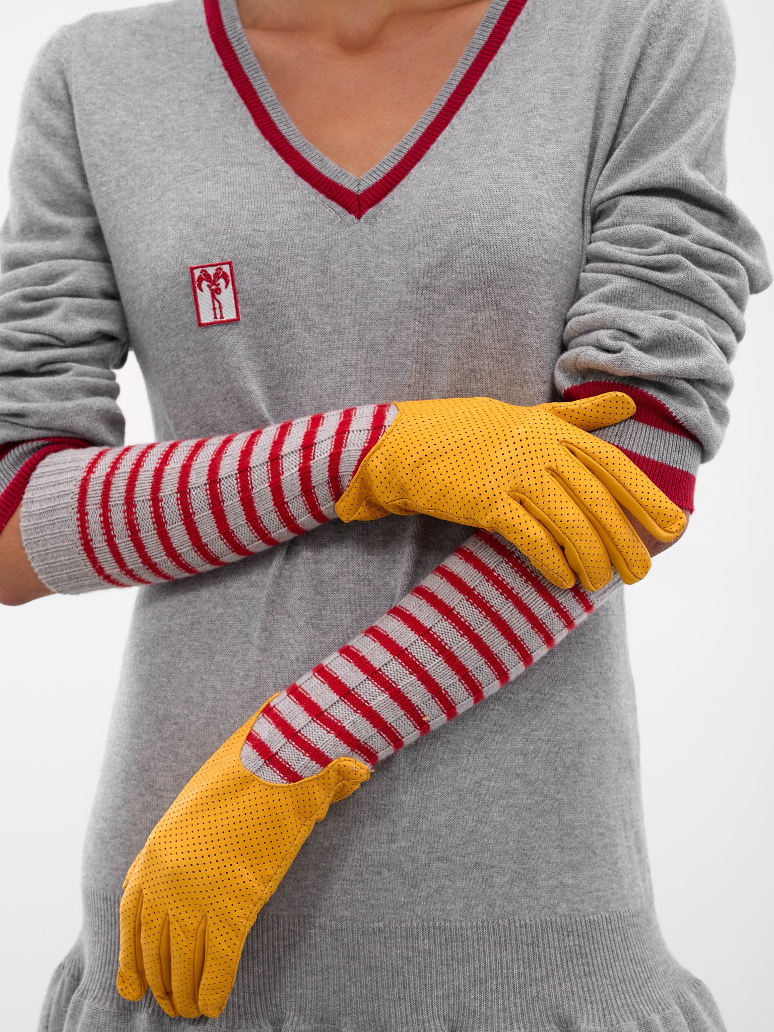 Yellow Cassady Hybrid Leather Gloves (GLV01-161-YELLOW)