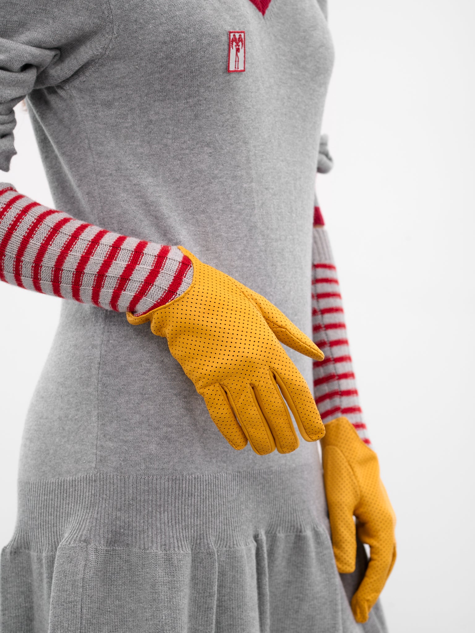 Yellow Cassady Hybrid Leather Gloves (GLV01-161-YELLOW)
