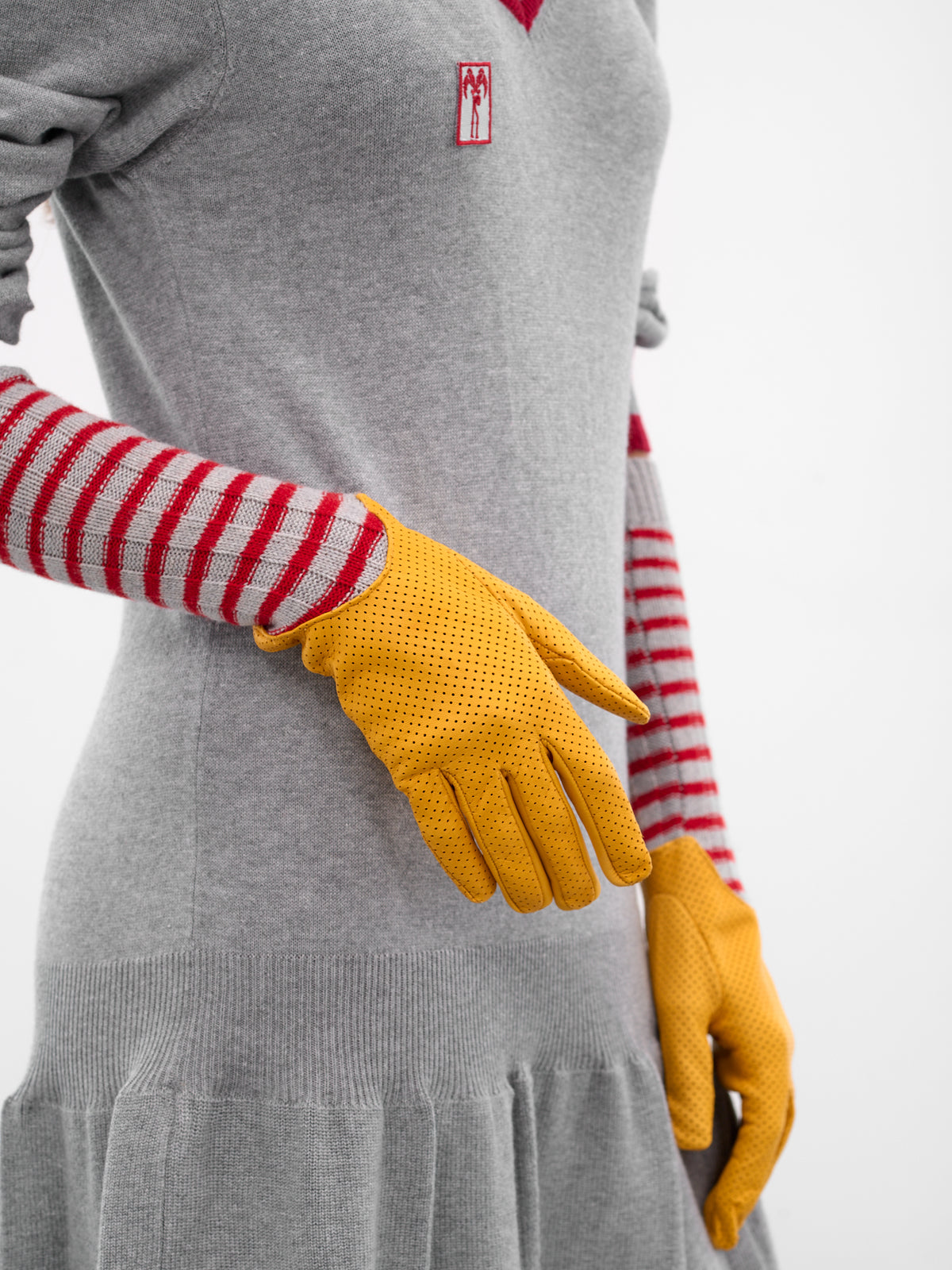 Yellow Cassady Hybrid Leather Gloves (GLV01-161-YELLOW)