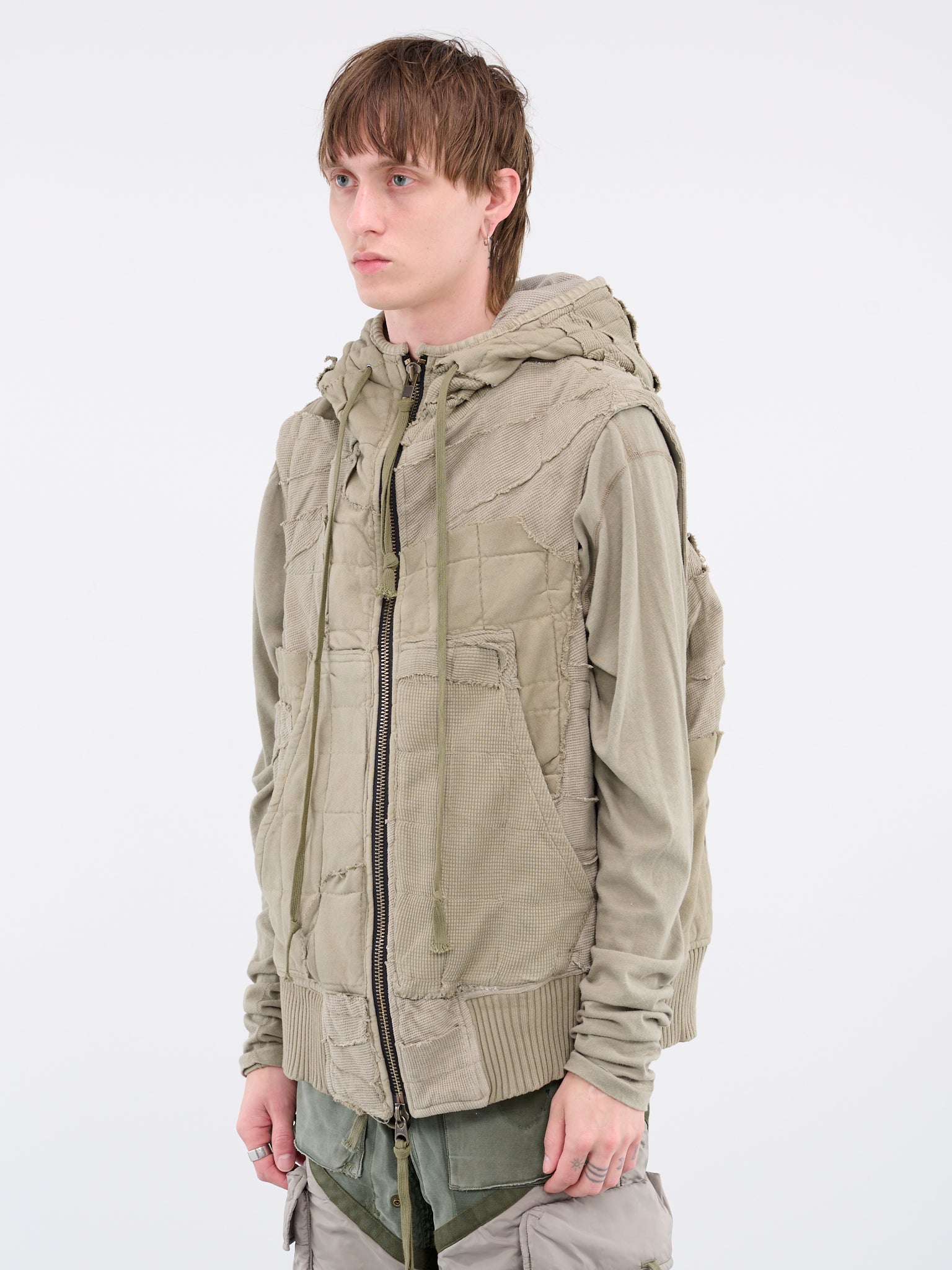 Patchwork Hoodie (GM002-ARMY)