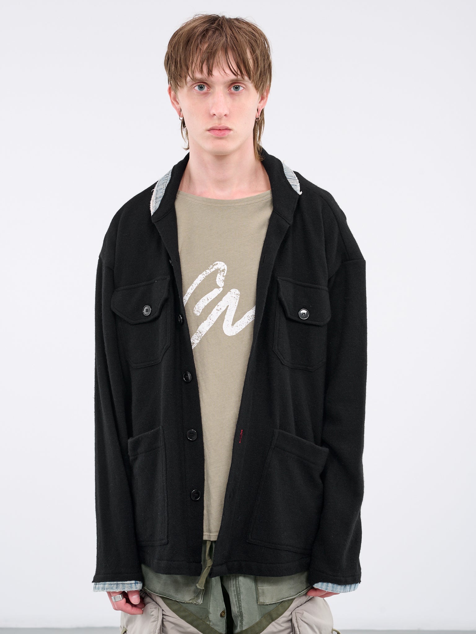 Flannel Shirt (GM105-BLACK)