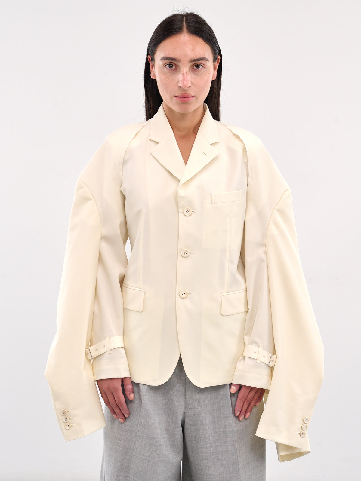 Double Sleeve Blazer (GO-J040-OFF-WHITE)