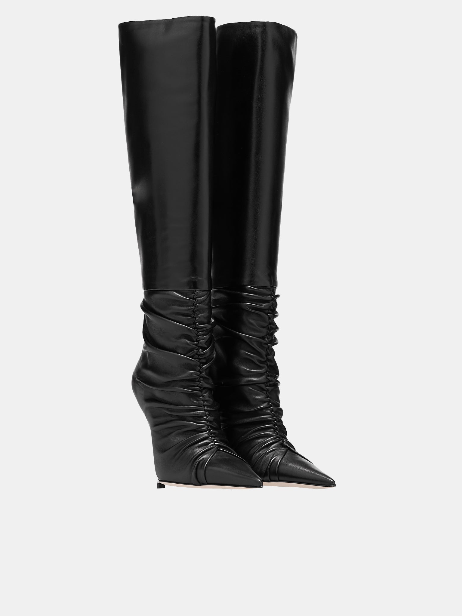 High Wedge Boots (GODIVA-8-SHINY-BLACK)
