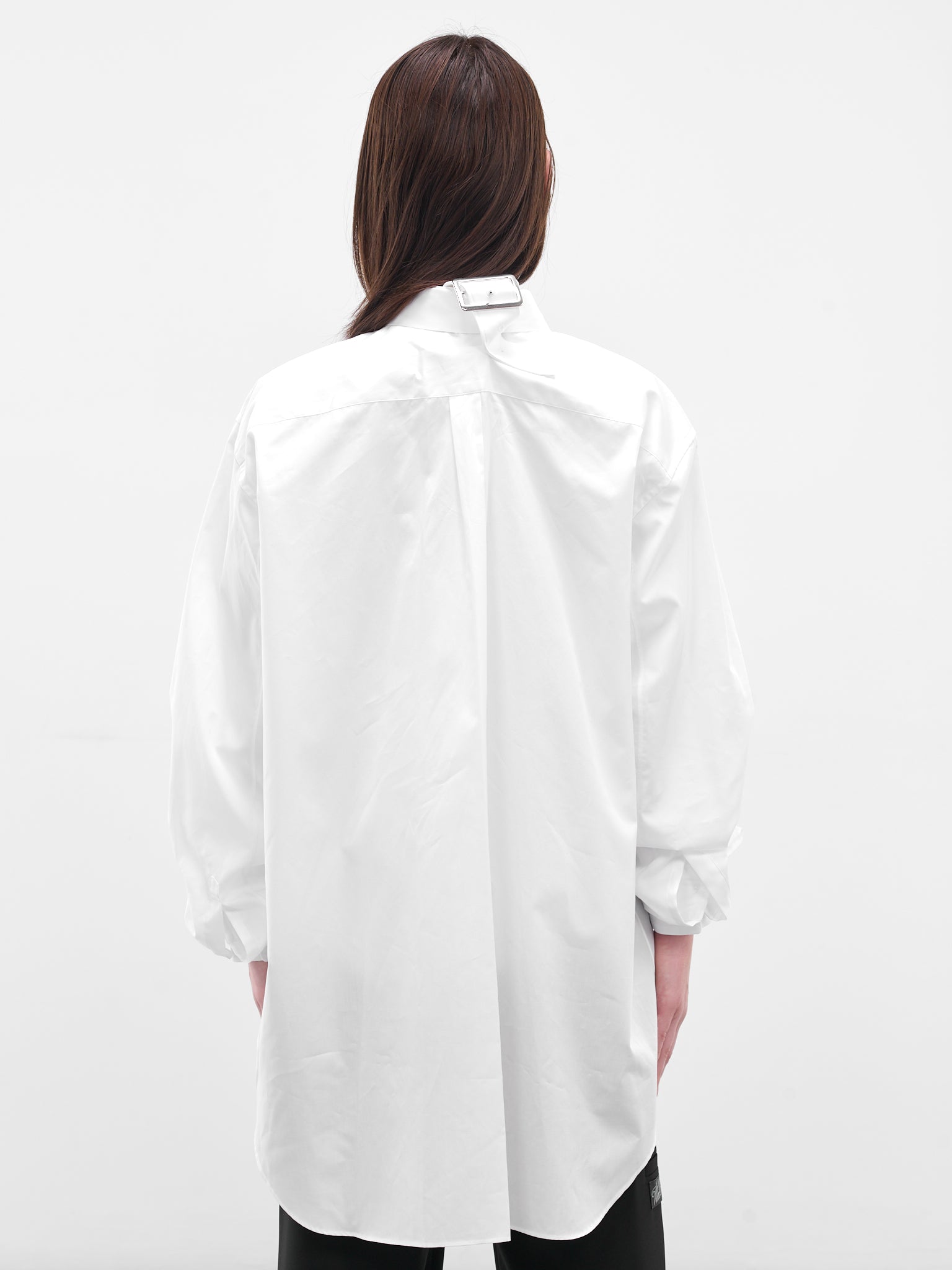 White Double Layer Button-Up Shirt (GP-B014-051-WHITE)