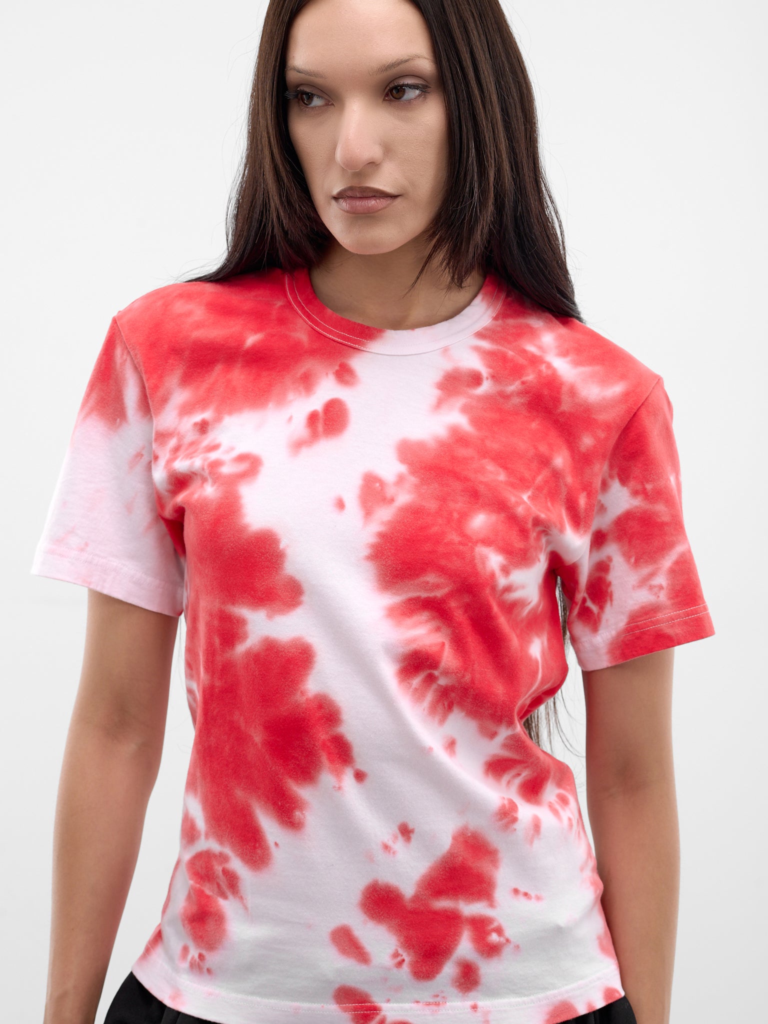 Red & White Tie-Dye Tee (GQ-T017-WHITE-RED)