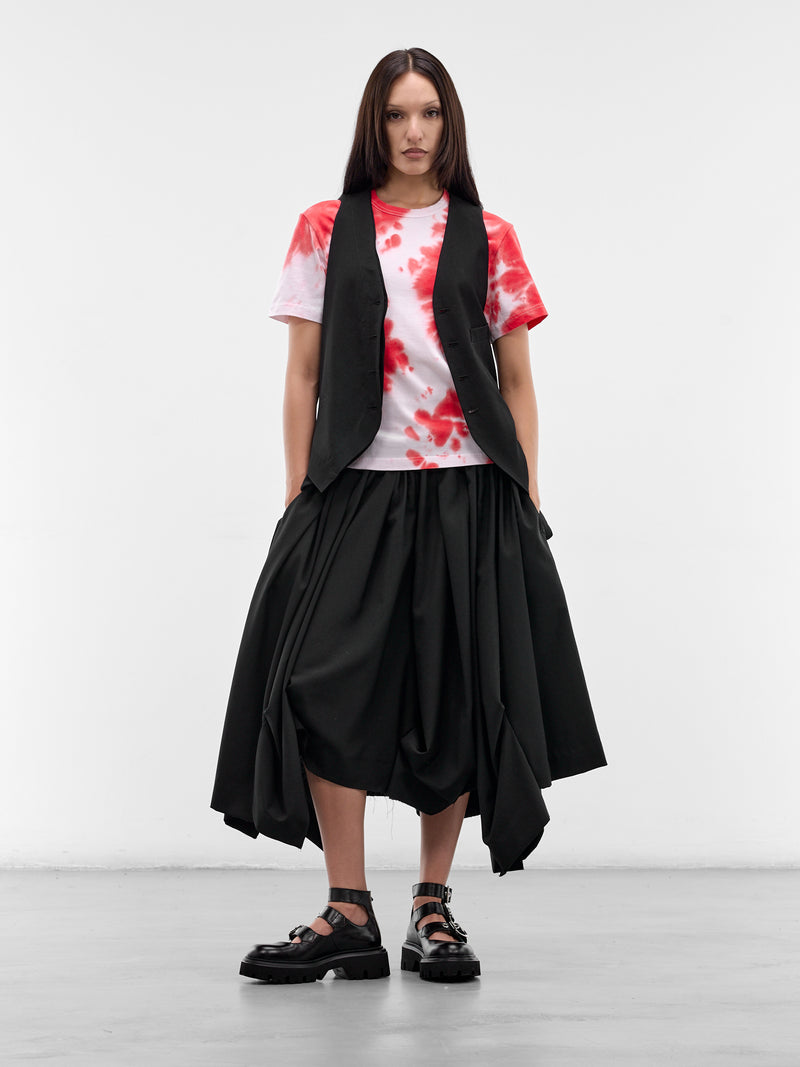 Red & White Tie-Dye Tee (GQ-T017-WHITE-RED)