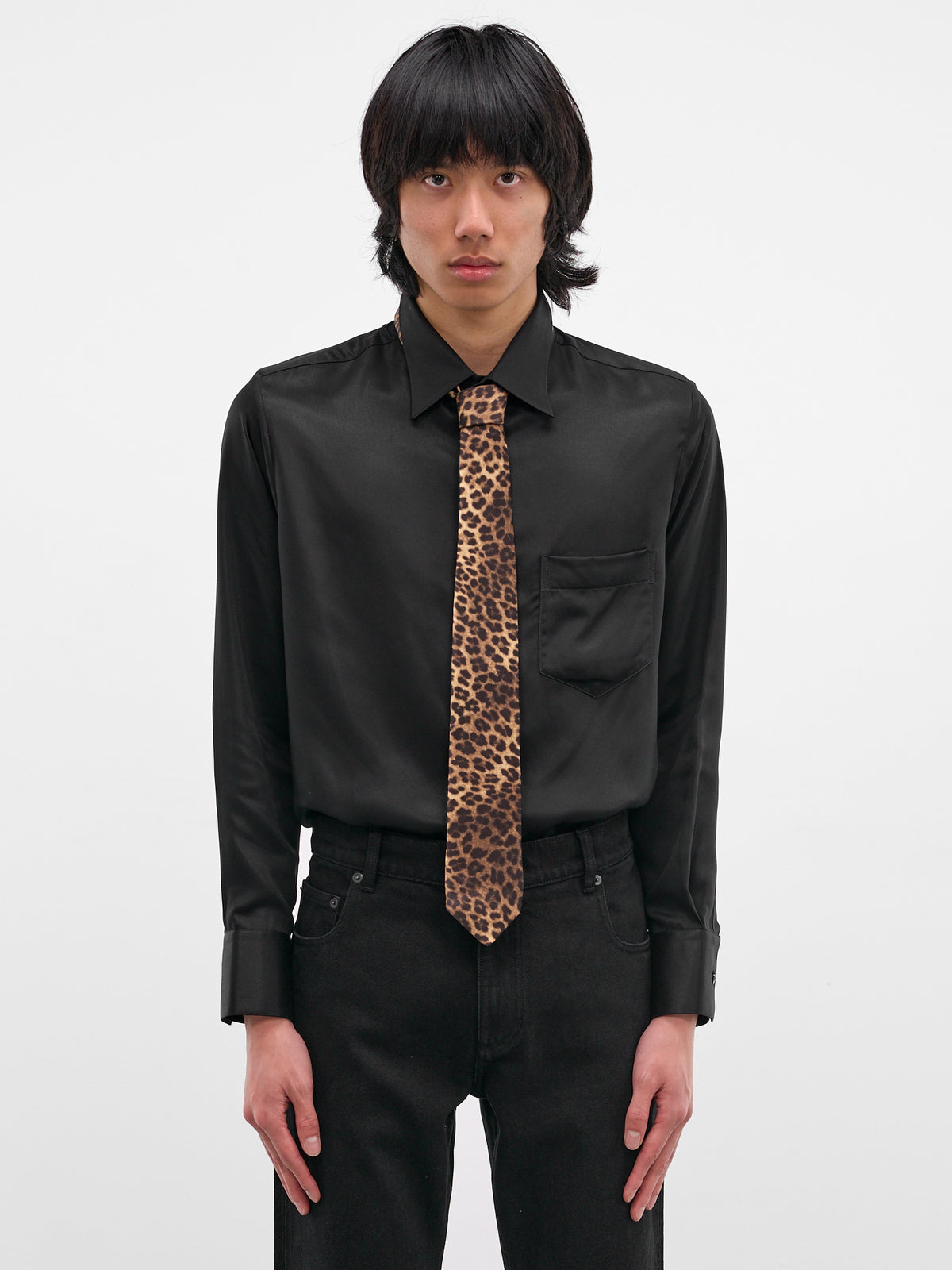 Cheetah Viscose Satin Necktie (GR10-CHEETAH)